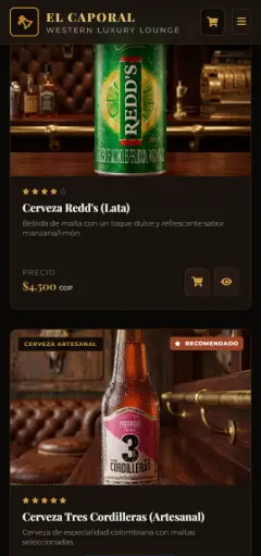 El Caporal: captura 2 de la web en el celular