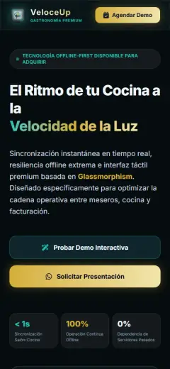 Veloce Up: captura 2 de la web en el celular