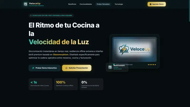 Veloce Up: captura 2 de la web en computador